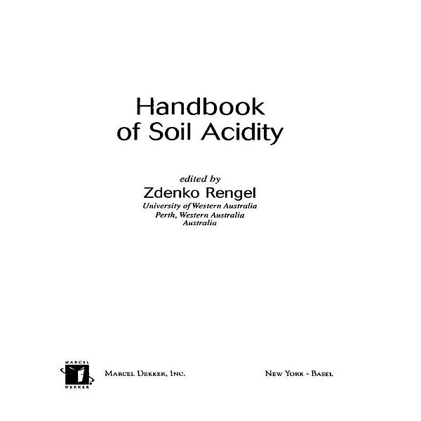 Handbook of Soil Acidity