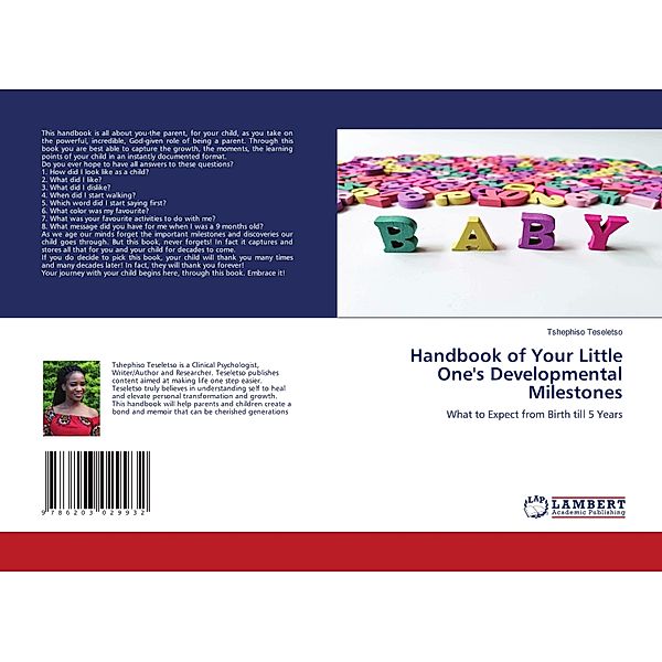 Handbook of Your Little One's Developmental Milestones, Tshephiso Teseletso
