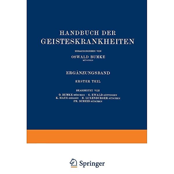 Handbuch der Geisteskrankheiten