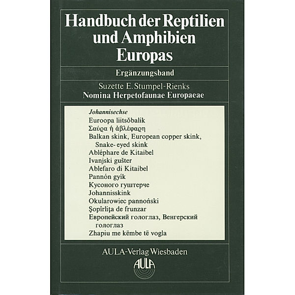 Handbuch der Reptilien und Amphibien Europas - Gesamtregister