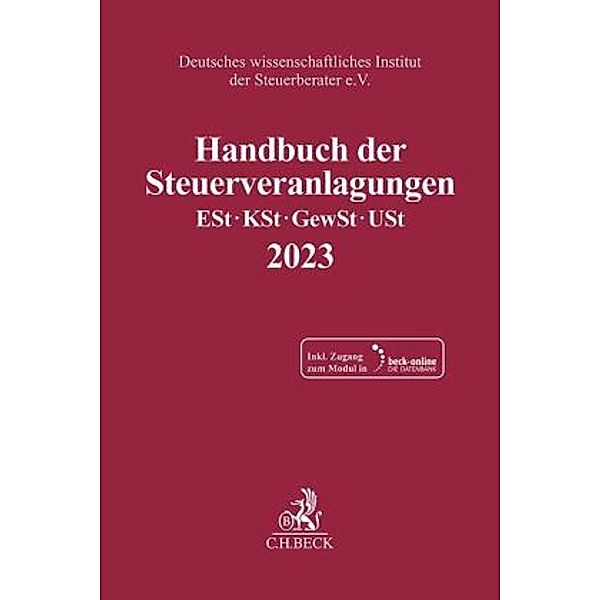 Handbuch der Steuerveranlagungen, m. 1 Buch, m. 1 Online-Zugang