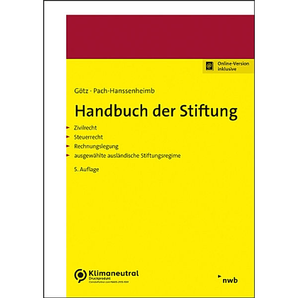 Handbuch der Stiftung, Hellmut Götz, Ferdinand Pach-Hanssenheimb