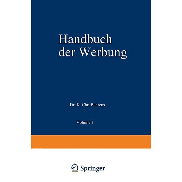 Handbuch der Werbung, Karl Christian Behrens