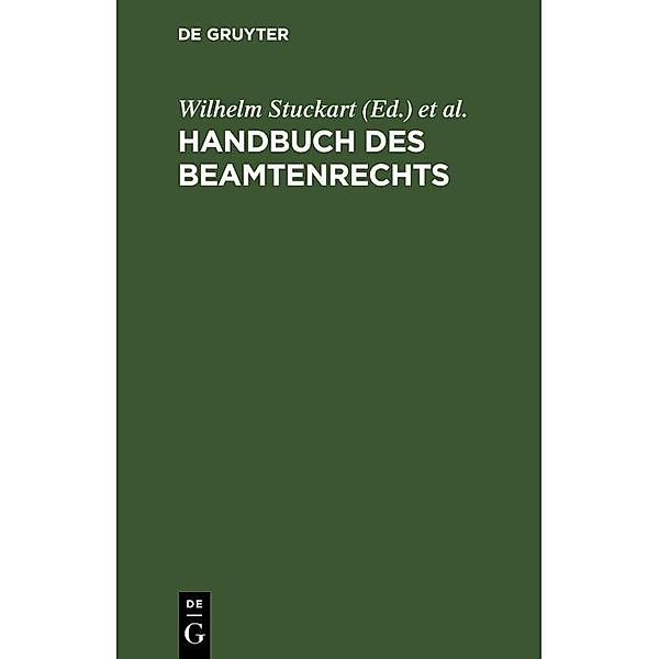 Handbuch des Beamtenrechts