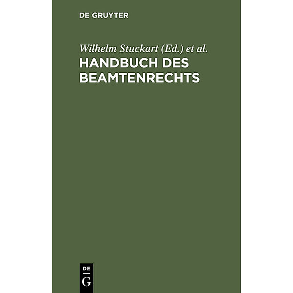 Handbuch des Beamtenrechts