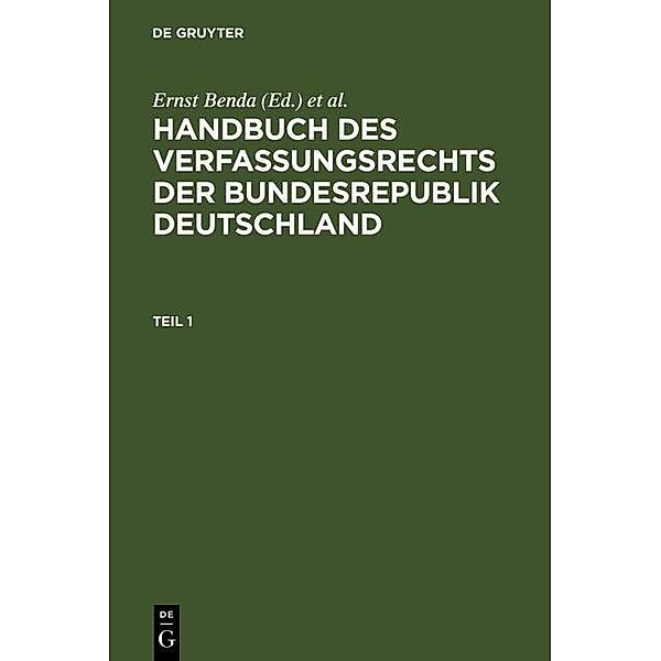 Handbuch des Verfassungsrechts der Bundesrepublik Deutschland