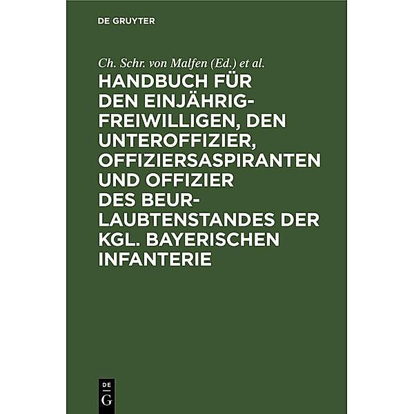 Handbuch für den Einjährig-Freiwilligen, den Unteroffizier, Offiziersaspiranten und Offizier des Beurlaubtenstandes der kgl. bayerischen Infanterie / Jahrbuch des Dokumentationsarchivs des österreichischen Widerstandes