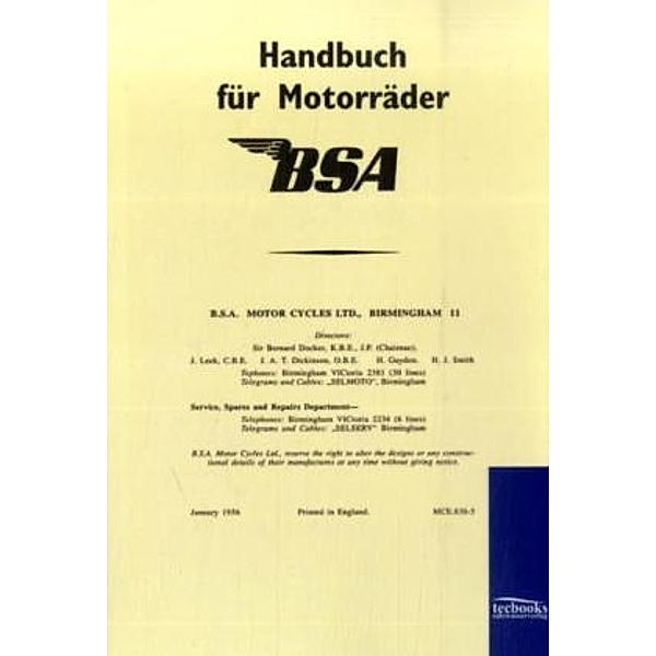 Handbuch für Motorräder - BSA