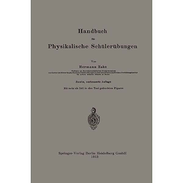 Handbuch für Physikalische Schülerübungen, Hermann Hahn