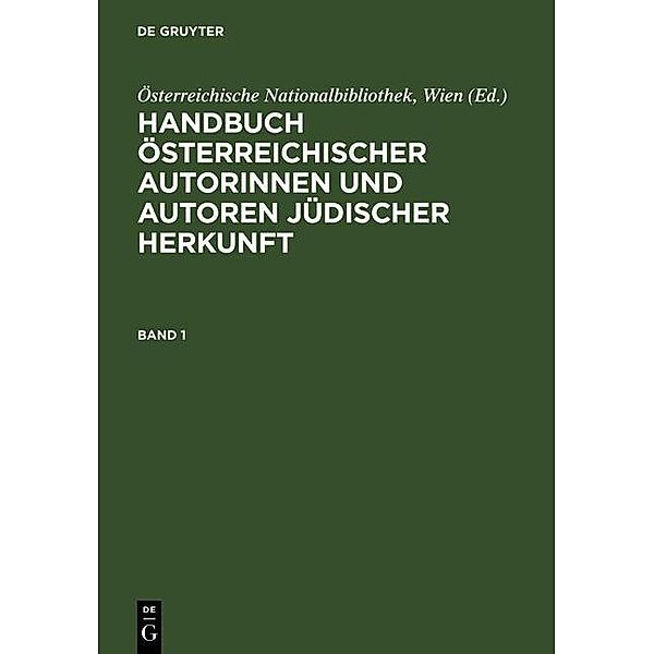 Handbuch österreichischer Autorinnen und Autoren jüdischer Herkunft