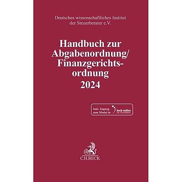 Handbuch zur Abgabenordnung / Finanzgerichtsordnung 2024, m. 1 Buch, m. 1 Online-Zugang