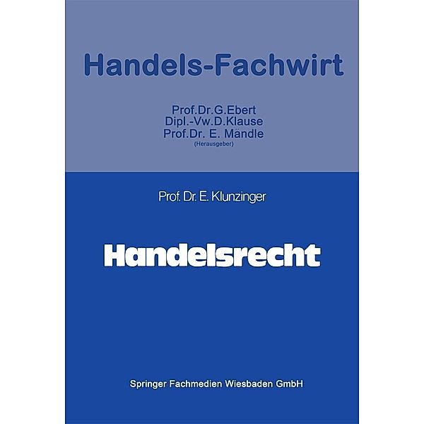 Handelsrecht, Eugen Klunzinger