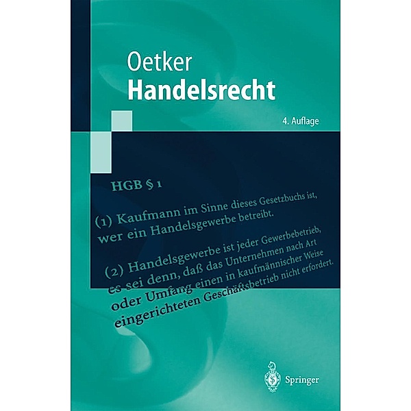 Handelsrecht / Springer-Lehrbuch, Hartmut Oetker
