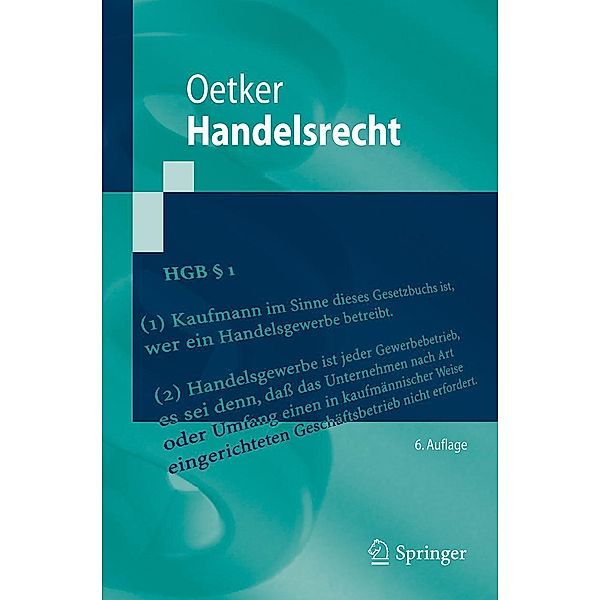 Handelsrecht / Springer-Lehrbuch, Hartmut Oetker