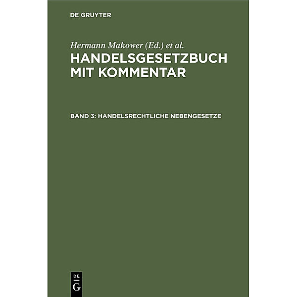 Handelsrechtliche Nebengesetze