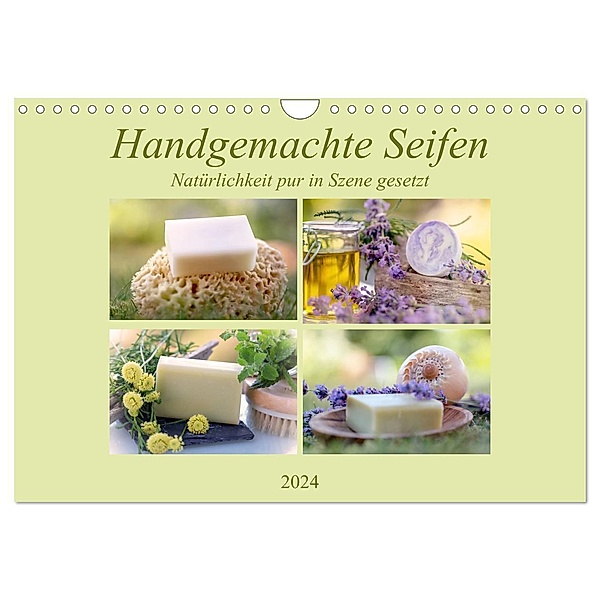 Handgemachte Seifen - Natürlichkeit in Szene gesetzt (Wandkalender 2024 DIN A4 quer), CALVENDO Monatskalender, Tanja Riedel