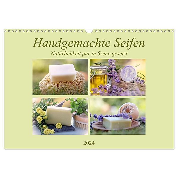 Handgemachte Seifen - Natürlichkeit in Szene gesetzt (Wandkalender 2024 DIN A3 quer), CALVENDO Monatskalender, Tanja Riedel