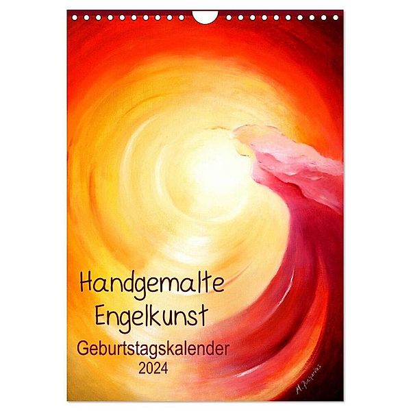 Handgemalte Engelkunst Geburtstagskalender (Wandkalender 2024 DIN A4 hoch), CALVENDO Monatskalender, Marita Zacharias