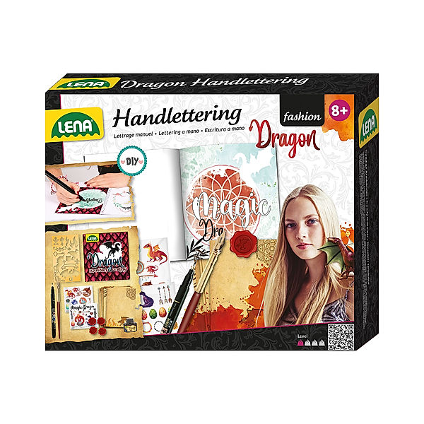 LENA® Handlettering-Set DRAGON in bunt