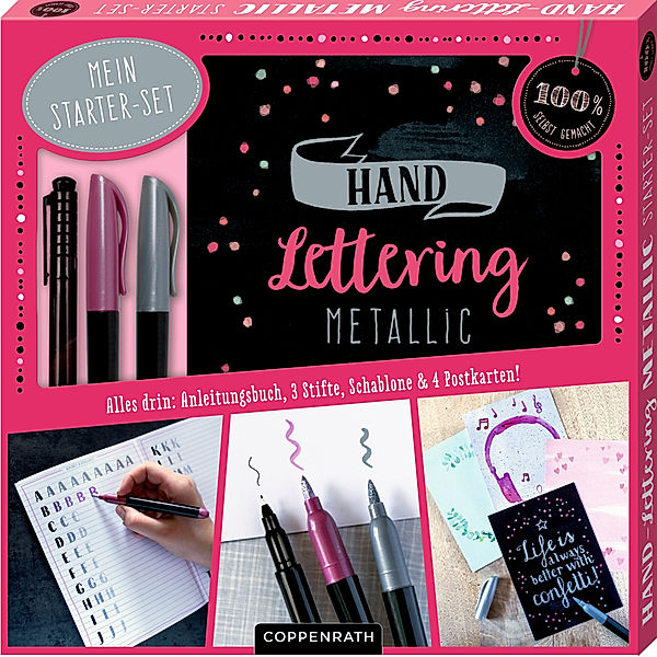 COPPENRATH VERLAG Handlettering-Set METALLIC 9-teilig