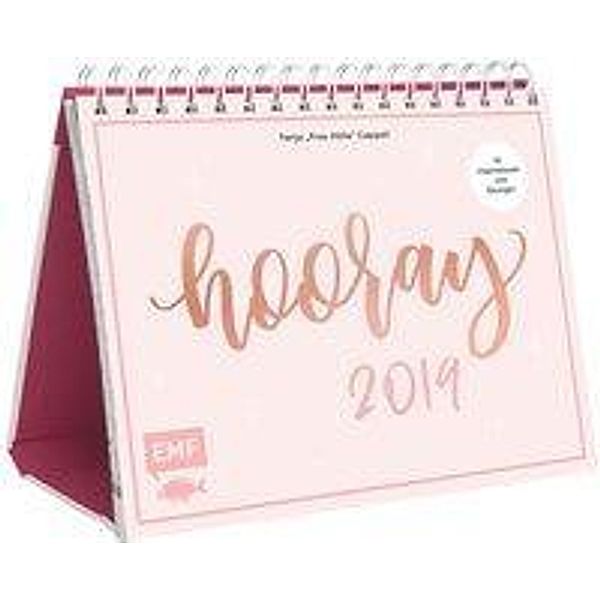 Handlettering Tischkalender 2019 - Hooray, Tanja Cappell