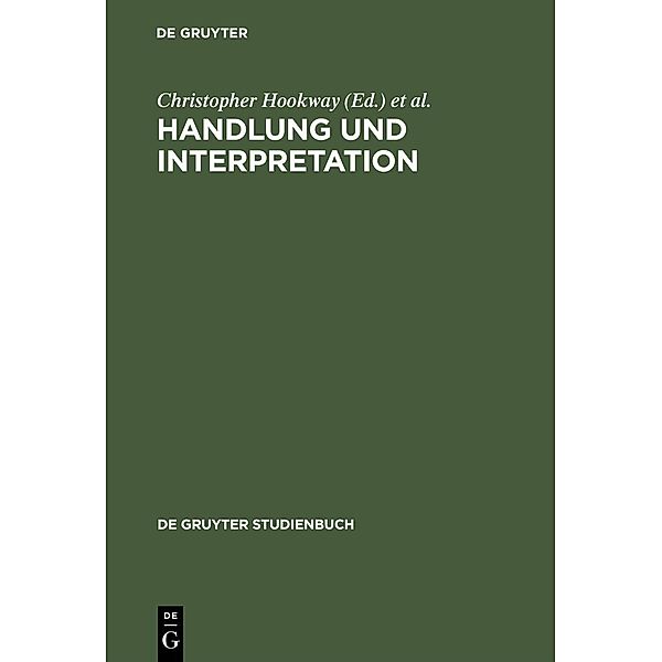 Handlung und Interpretation / De Gruyter Studienbuch