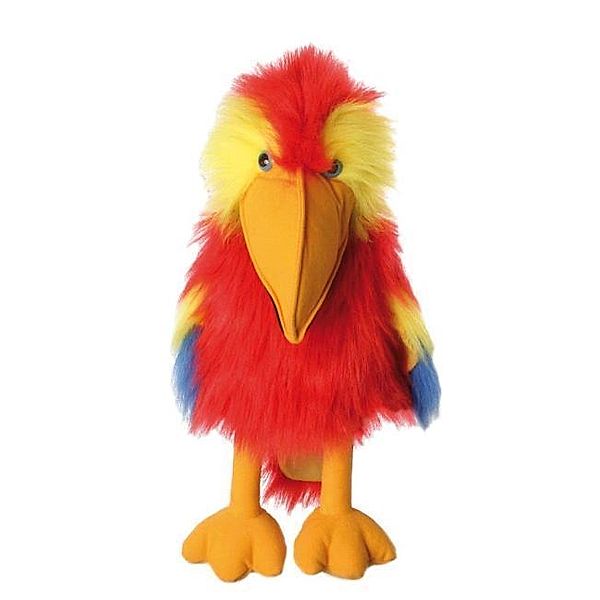 Handpuppe Papagei, Scarlet Macaw