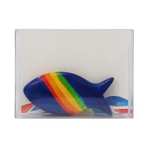 Handschmeichler Fisch blau mit Regenbogen