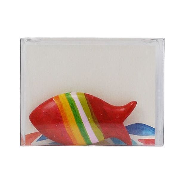 Handschmeichler Fisch rot mit Regenbogen