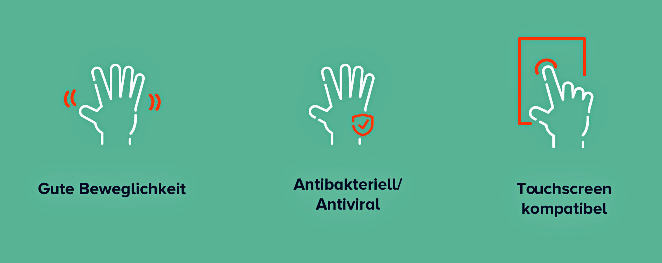 Handschuhe, antiviral + antibakteriell, 1 Paar schwarz Größe: S M online  kaufen - Orbisana