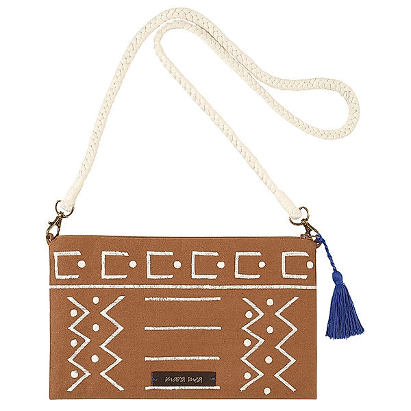 mara mea Handtasche ZULU FOLK (18x30) gemustert in braun