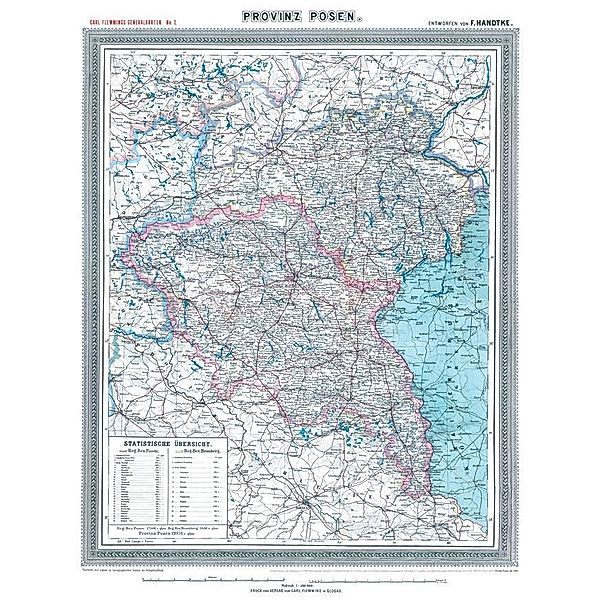 Handtke, F: Historische Karte: Provinz Posen (plano), Friedrich H. Handtke