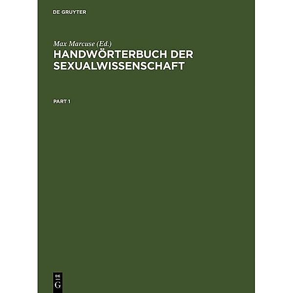 Handwörterbuch der Sexualwissenschaft