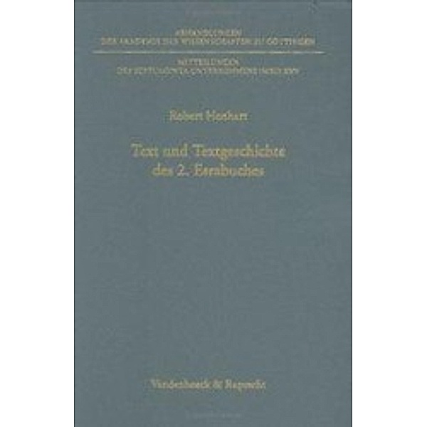 Hanhart, R: Text und Textgeschichte des 2. Esrabuches, Robert Hanhart