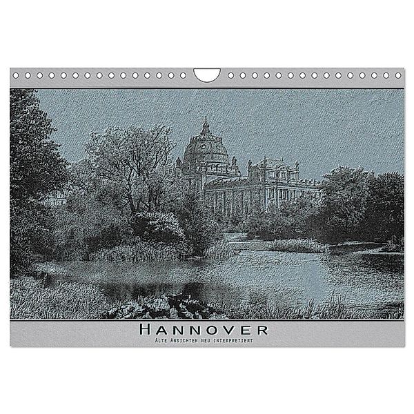 Hannover, alte Aufnahmen neu interpretiert. (Wandkalender 2024 DIN A4 quer), CALVENDO Monatskalender, Erwin Renken