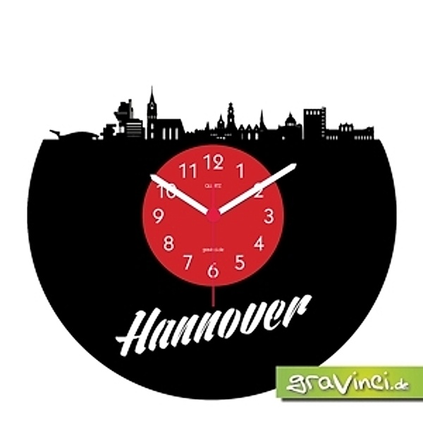 Hannover-Deutsche Skylines, Vinyl Schallplattenuhr