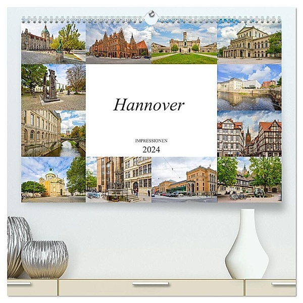 Hannover Stadtansichten (hochwertiger Premium Wandkalender 2024 DIN A2 quer), Kunstdruck in Hochglanz, Dirk Meutzner
