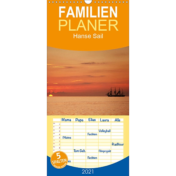 Hanse Sail - Familienplaner hoch (Wandkalender 2021 , 21 cm x 45 cm, hoch), Thomas Deter