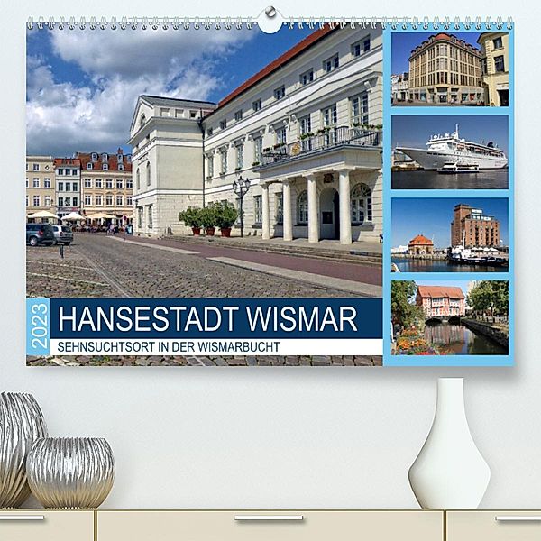 Hansestadt Wismar - Sehnsuchtsort in der Wismarbucht (Premium, hochwertiger DIN A2 Wandkalender 2023, Kunstdruck in Hoch, Holger Felix