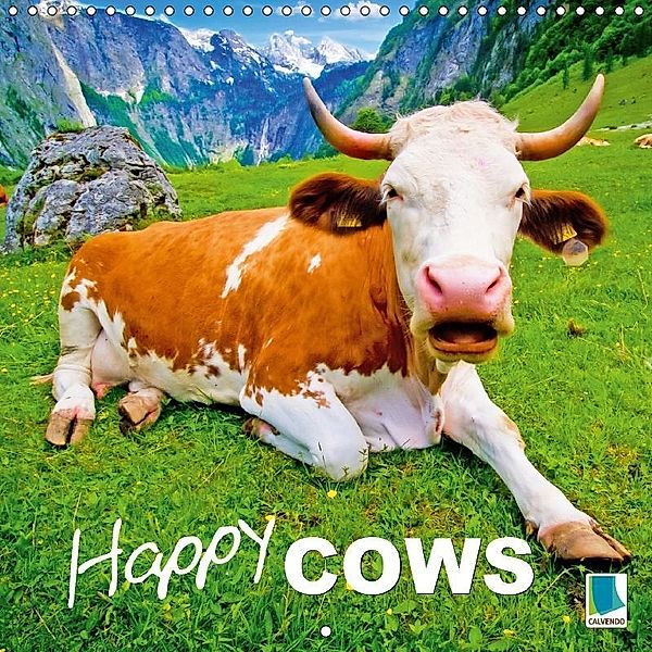 Happy cows (Wall Calendar 2018 300 × 300 mm Square), CALVENDO