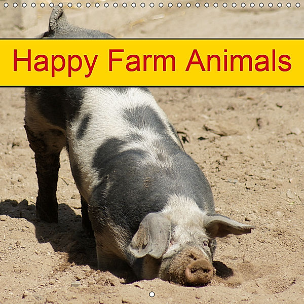 Happy Farm Animals (Wall Calendar 2019 300 × 300 mm Square), kattobello
