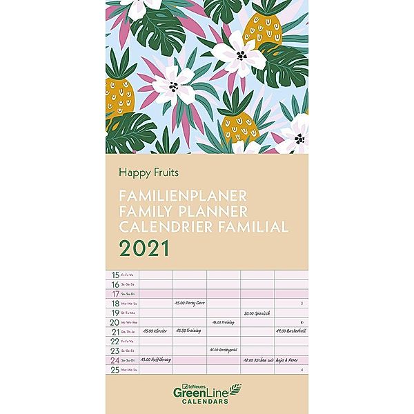 Happy Fruits Familienplaner / Family Planner / Calendrier familial 2021