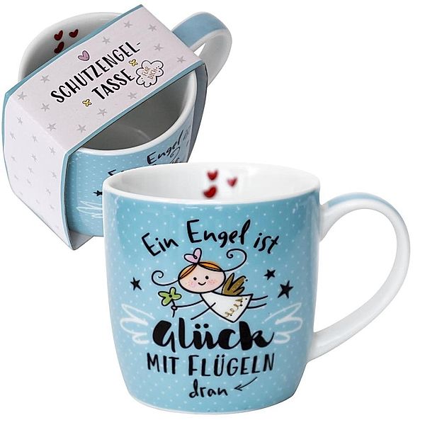 Happy Life 45734 Tee-Tasse Schutzengel, mit Geschenk-Bandero