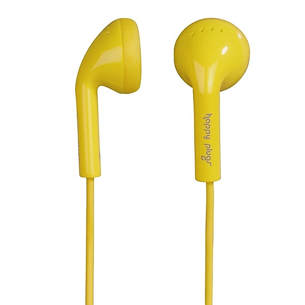 Happy Plugs Earbud-Headset, Gelb