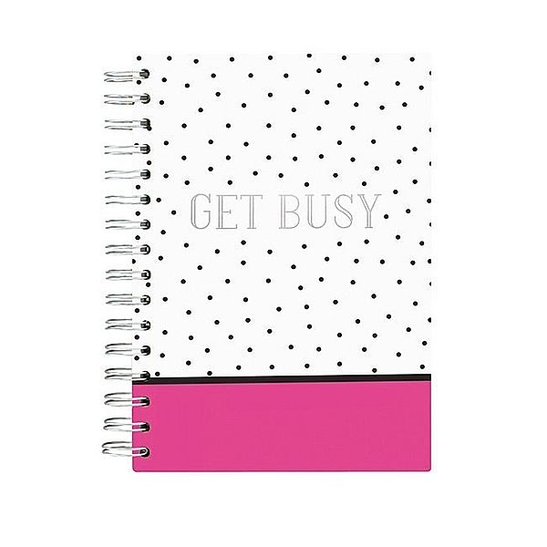 Hardcover-Notizbuch mit Ringbuchbindung - Hard Bound Journal: Get Busy Dots - Hardcover-Notizbuch mit stabiler Ringbindung: Geb' dir Mühe Punkte, Graphique de France