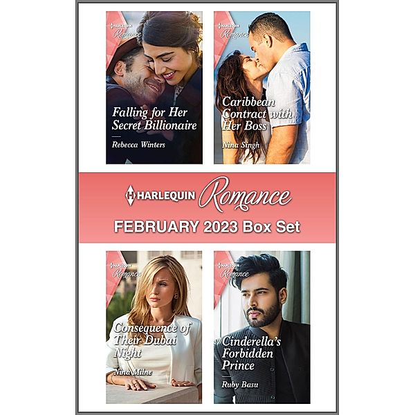 Harlequin Romance February 2023 Box Set, Rebecca Winters, Nina Singh, Nina Milne, Ruby Basu