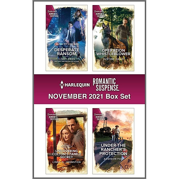 Harlequin Romantic Suspense November 2021 Box Set, Cindy Dees, Linda O. Johnston, Justine Davis, Addison Fox