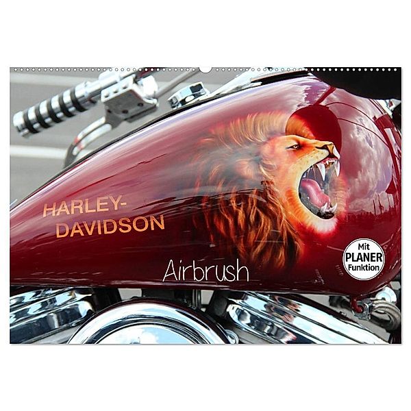 Harley Davidson - Airbrush (Wandkalender 2025 DIN A2 quer), CALVENDO Monatskalender, Calvendo, Matthias Brix - Studio Brix