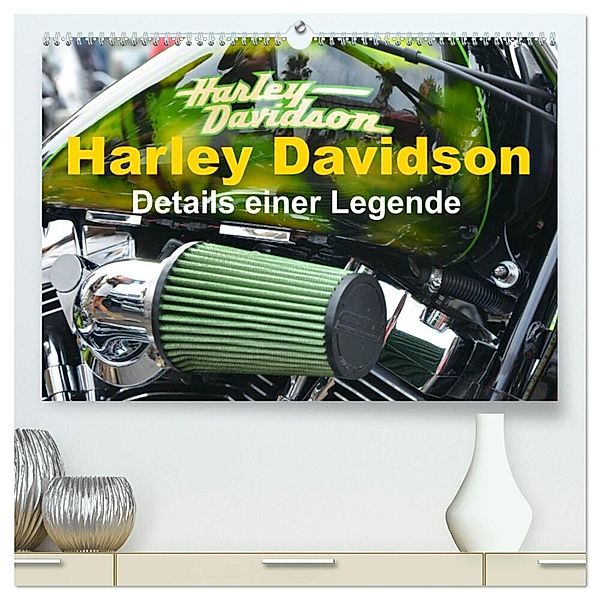Harley Davidson - Details einer Legende (hochwertiger Premium Wandkalender 2024 DIN A2 quer), Kunstdruck in Hochglanz, Thomas Bartruff