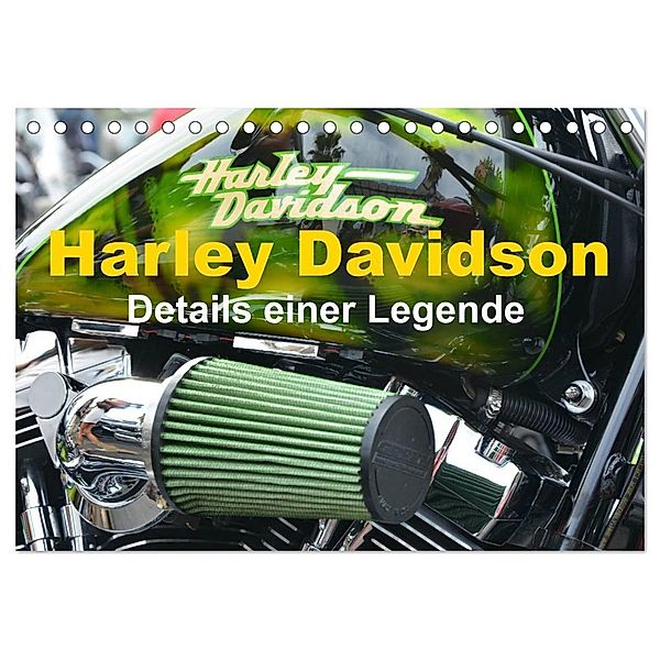 Harley Davidson - Details einer Legende (Tischkalender 2024 DIN A5 quer), CALVENDO Monatskalender, Thomas Bartruff